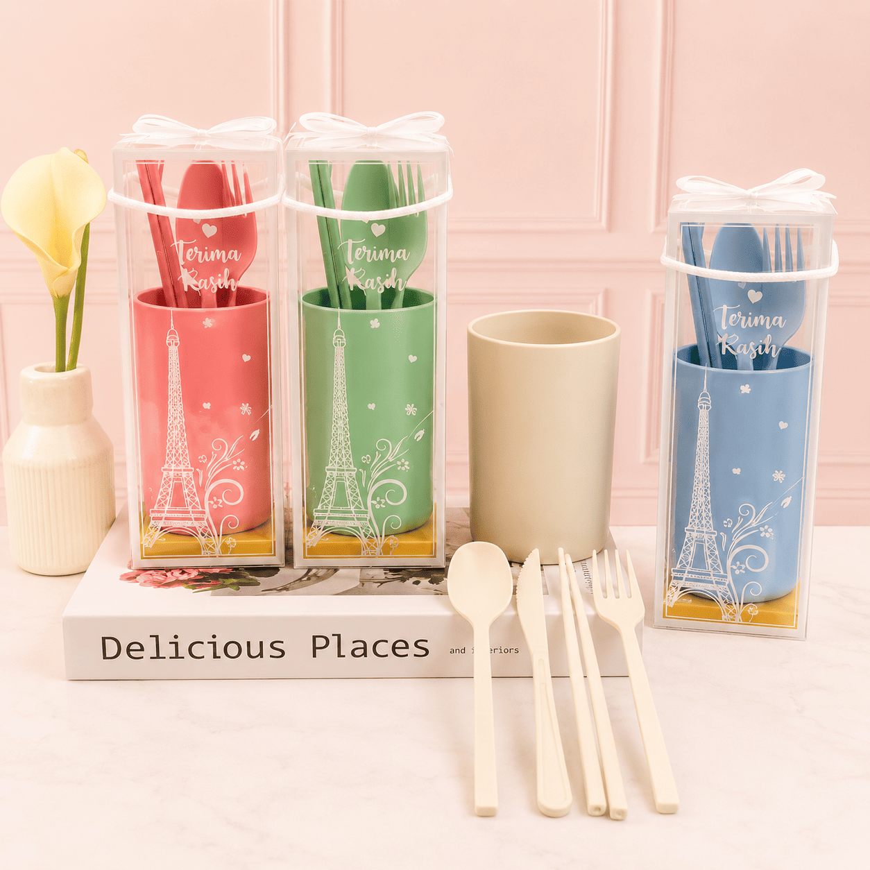 Souvenir Gelas Plastik + Sendok Set (Bebek/Sekop) - Image 3