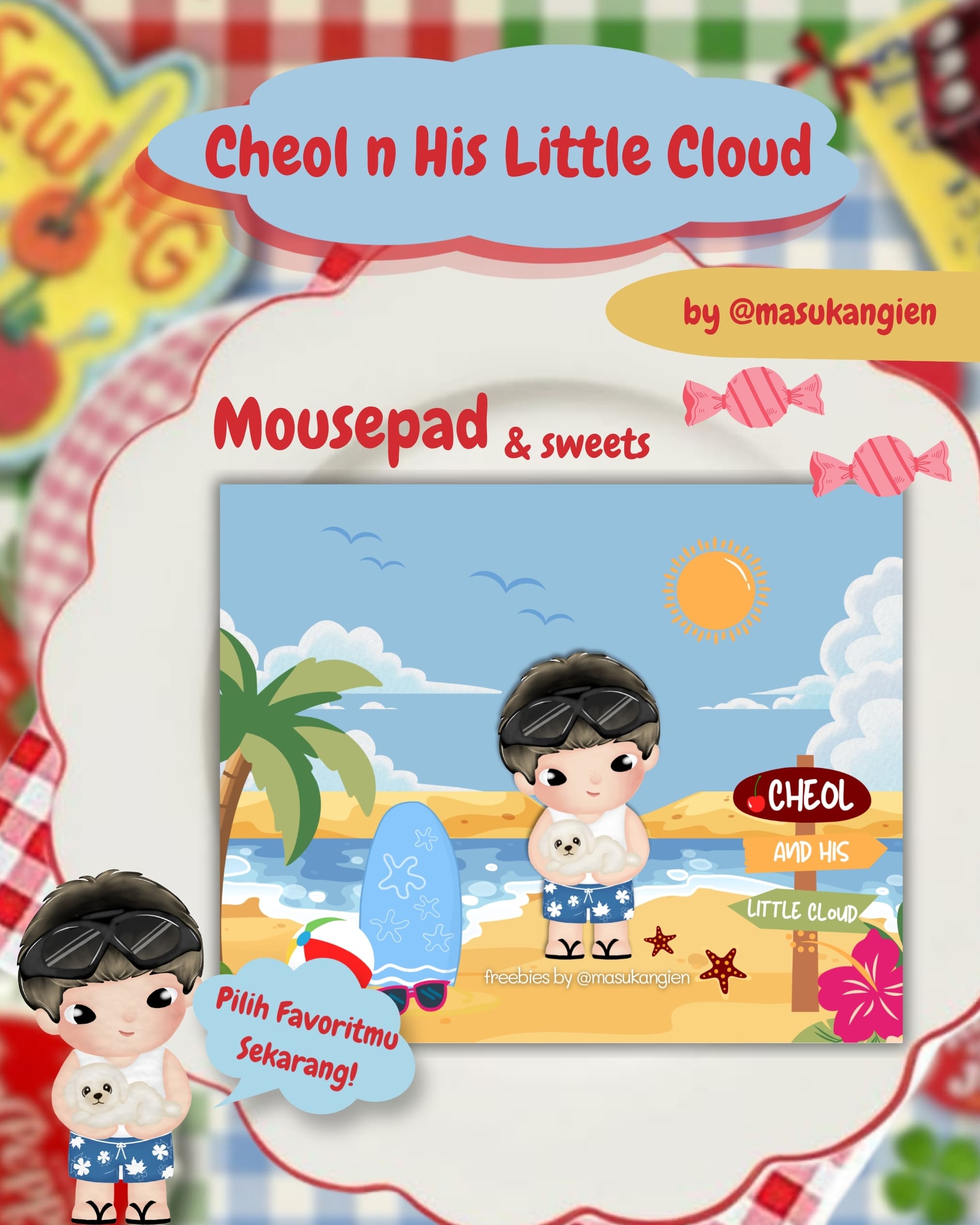 Mousepad Cheol & Little Cloud - Beach Edition