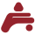 Logo Armisco Market berwarna merah maroon berbentuk huruf A abstrak
